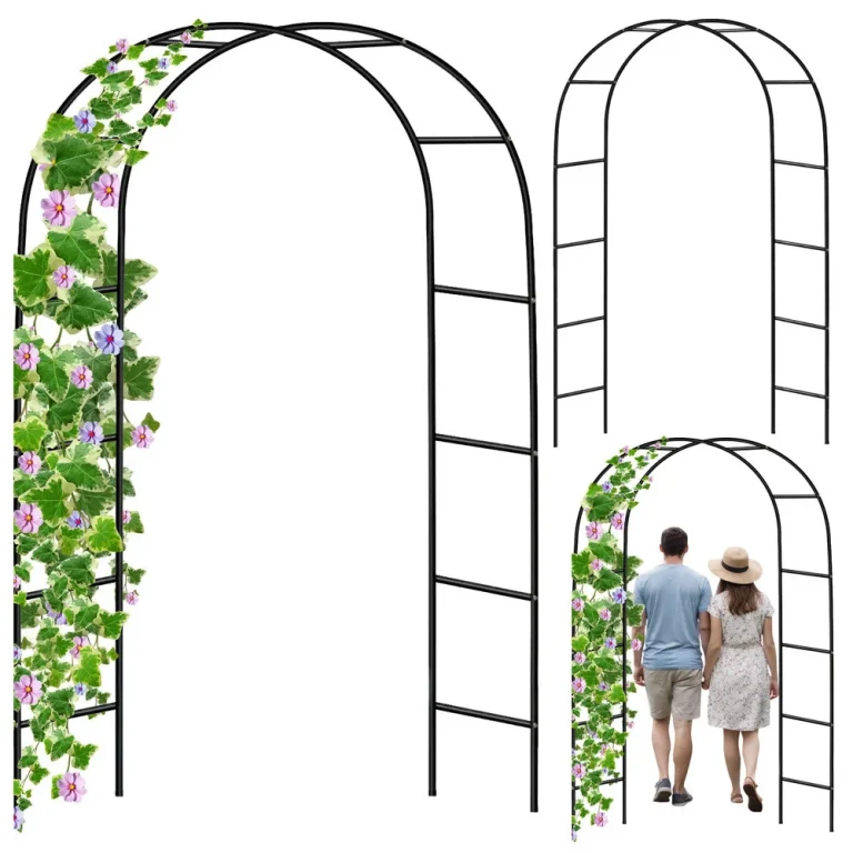 Metalna Vrtna Pergola Za Biljke, Potpora Za Penjačice, Luk 240x140 Cm 1