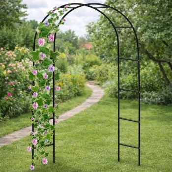 Metalna Vrtna Pergola Za Biljke, Potpora Za Penjačice, Luk 240x140 Cm 3