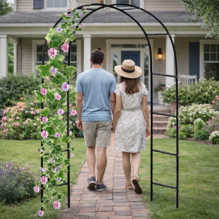 Metalna Vrtna Pergola Za Biljke, Potpora Za Penjačice, Luk 240x140 Cm 5