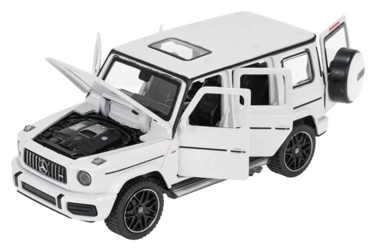 Metalni Automobil 1:32 Mercedes Benz Amg G63 Sa Zvukom, Bijeli Rastar 7