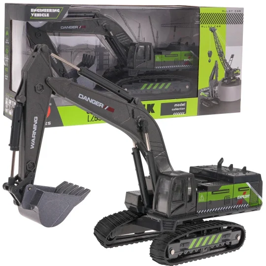 Metalni Bager Utovarivač Crno Zeleni 3+ 1