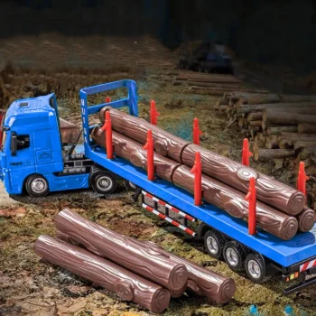 Metalni Kamion Za Prijevoz Drva Huina 1:50 Crvena 3