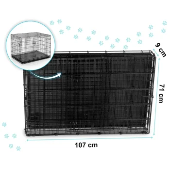 Metalni Kavez Za Pse + Ležaj 107 × 71 × 77 Cm Ph 202 7