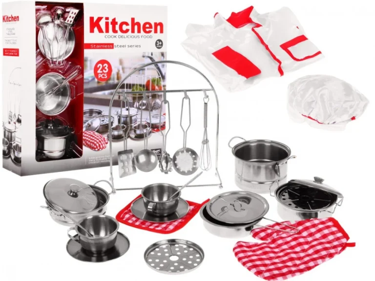 Metalni Kuhinjski Set S Keceljom I Rukavicom, 23 Kom, 3+ 1