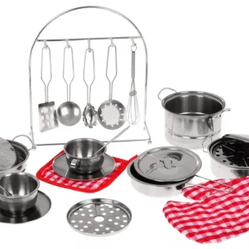 Metalni Kuhinjski Set S Keceljom I Rukavicom, 23 Kom, 3+ 2