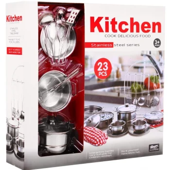 Metalni Kuhinjski Set S Keceljom I Rukavicom, 23 Kom, 3+ 4
