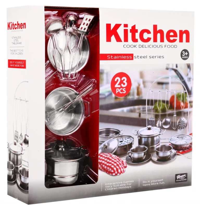 Metalni Kuhinjski Set S Keceljom I Rukavicom, 23 Kom, 3+ 4