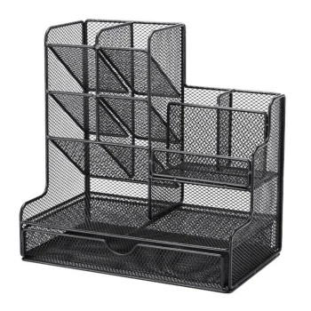 Metalni Organizator Za Uredski Pribor, Crni 4
