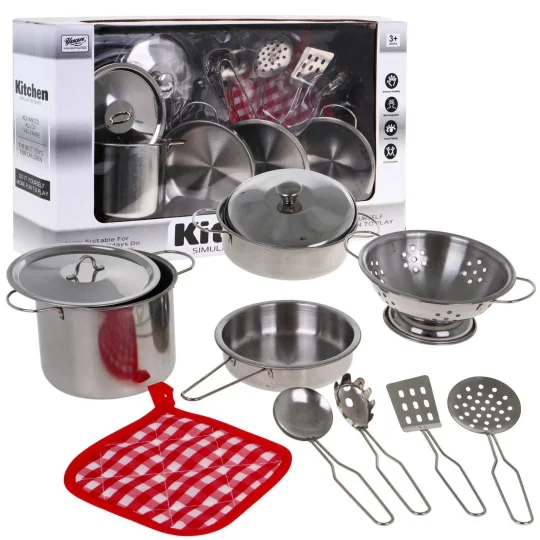 Metalni Set Lonaca Za Djecu, 11 Kom, 3+ 1