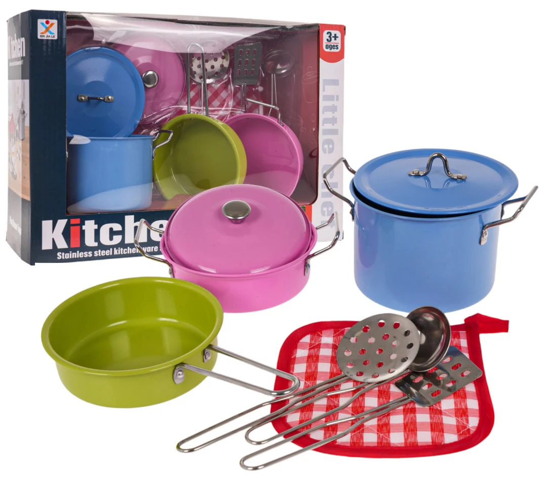 Metalni Set šarenih Lonaca + Pribor 1