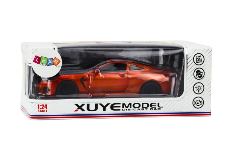 Metalni Sportski Auto 1:24 S Trenjem, Narančasti 4