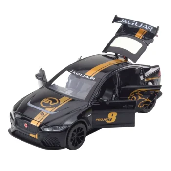 Metalni Sportski Auto Pull Back Crni 1:32 Sa Svjetlima I Zvukom 3