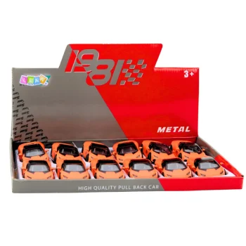 Metalni Sportski Automobil, Povlačenje, Narančasti, 1:43 7