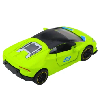 Metalni Sportski Automobil, Povlačenje, Neonsko Zeleni, 1:43 5