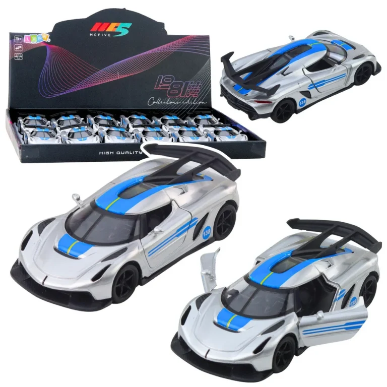 Metalni Sportski Automobil, Povlačenje, Srebrni, 1:32 1
