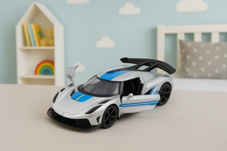 Metalni Sportski Automobil, Povlačenje, Srebrni, 1:32 3