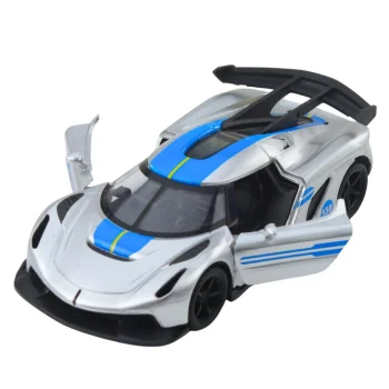 Metalni Sportski Automobil, Povlačenje, Srebrni, 1:32 4