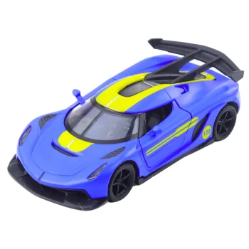 Metalni Sportski Automobil Za Utrke, Otvaranje Vrata, Plava Boja 1:32 2