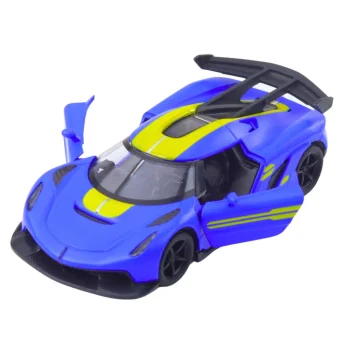 Metalni Sportski Automobil Za Utrke, Otvaranje Vrata, Plava Boja 1:32 4