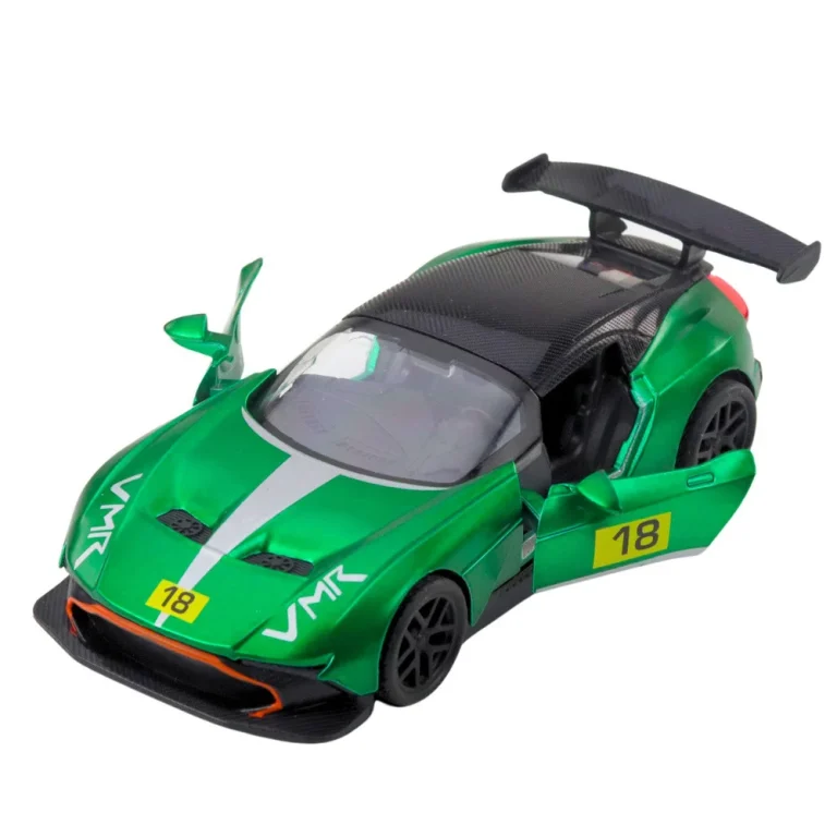 Metalni Sportski Automobil Za Utrke, Otvaranje Vrata, Zelena Boja 1:32 3