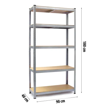 Metalni Stalak Za Odlaganje 180 X 90 X 40 Cm Humberg Hr 812 + Besplatna Navlaka 6