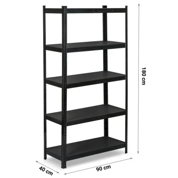 Metalni Stalak Za Odlaganje 180 X 90 X 40 Cm Humberg Hr 851 Crni 3