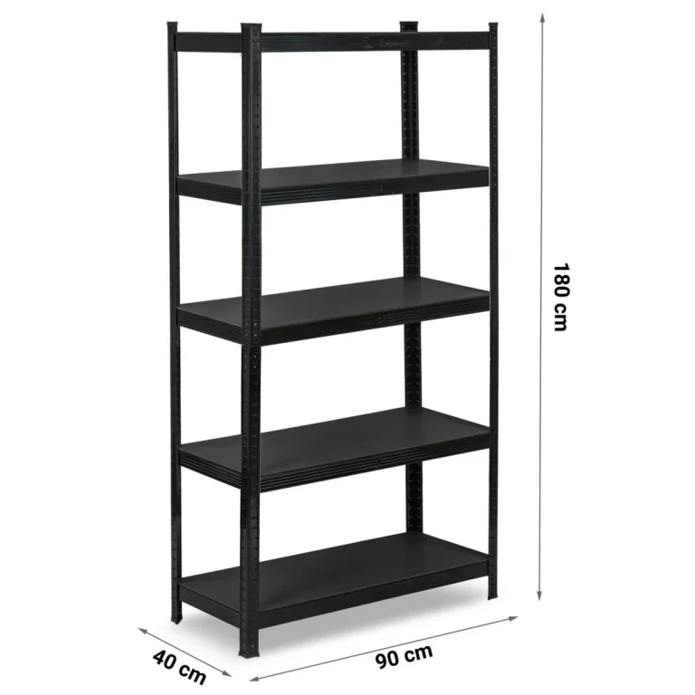 Metalni Stalak Za Odlaganje 180 X 90 X 40 Cm Humberg Hr 851 Crni 3