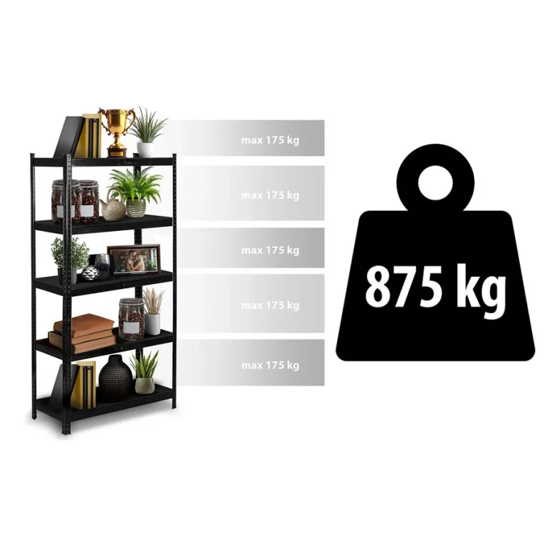 Metalni Stalak Za Odlaganje 180 X 90 X 40 Cm Humberg Hr 851 Crni 8