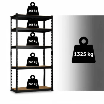 Metalni Stalak Za Odlaganje 183 X 90 X 40 Cm Humberg Hr 853 Crni 5