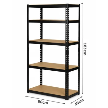 Metalni Stalak Za Odlaganje 183 X 90 X 40 Cm Humberg Hr 853 Crni 6