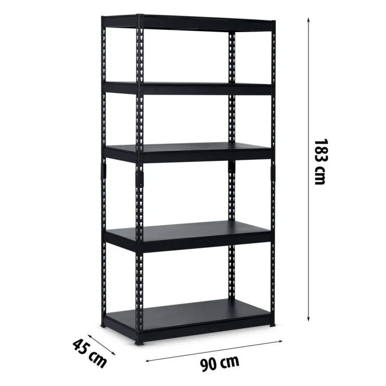 Metalni Stalak Za Odlaganje 183 X 90 X 45 Cm Humberg Hr 700 Crni (570010) 4