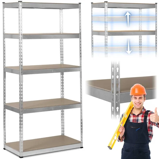 Metalni Stalak Za Odlaganje 183 X 90 X 45 Cm Humberg Hr 700 Srebrni 1