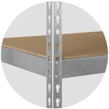 Metalni Stalak Za Odlaganje 183 X 90 X 45 Cm Humberg Hr 700 Srebrni 10