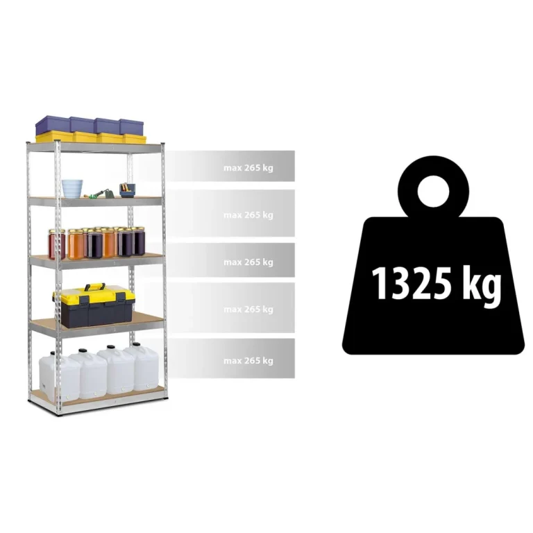 Metalni Stalak Za Odlaganje 183 X 90 X 45 Cm Humberg Hr 700 Srebrni 12