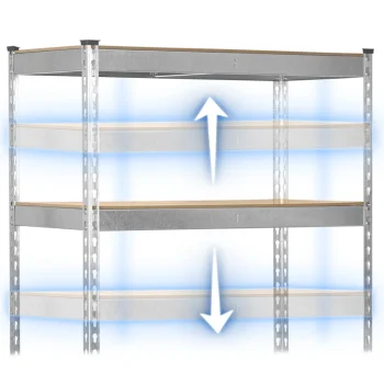 Metalni Stalak Za Odlaganje 183 X 90 X 45 Cm Humberg Hr 700 Srebrni 14