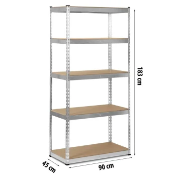 Metalni Stalak Za Odlaganje 183 X 90 X 45 Cm Humberg Hr 700 Srebrni 6