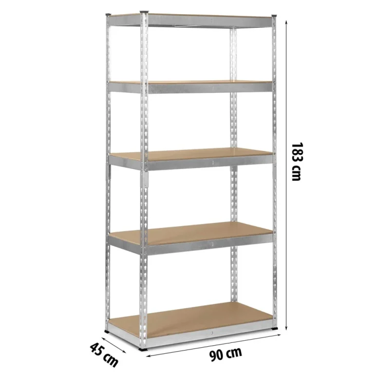 Metalni Stalak Za Odlaganje 183 X 90 X 45 Cm Humberg Hr 700 Srebrni 6