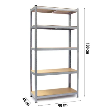 Metalni Stalci Za Pohranu Humberg Hr 812, 180 × 90 × 40 Cm, Set Od 2 4