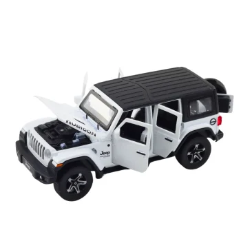 Metalni Terenski Automobil S Kamperom Bijeli, Svjetla I Zvuk, 1:32 3