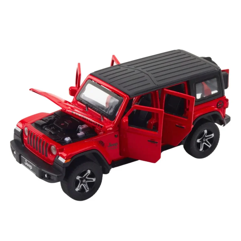 Metalni Terenski Automobil S Kamperom Crveni, Svjetla I Zvuk, 1:32 2