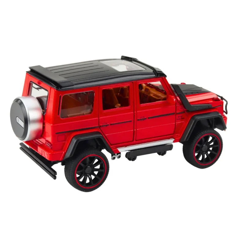 Metalni Terenski Automobil S Povlačenjem Unatrag, Otvaranjem Vrata, Crveni 1:22 2