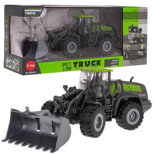 Metalni Traktor S Plugom Crno Zeleni 3+ 1