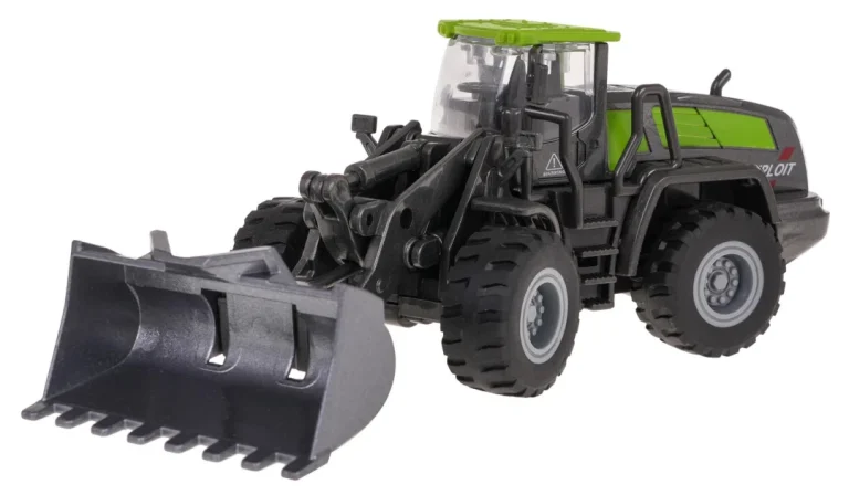 Metalni Traktor S Plugom Crno Zeleni 3+ 3