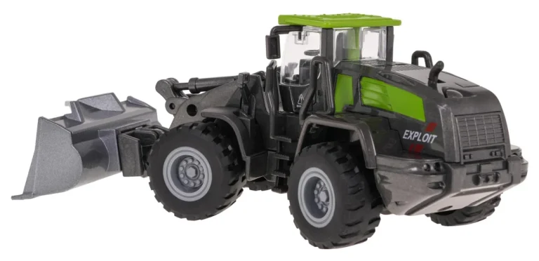 Metalni Traktor S Plugom Crno Zeleni 3+ 4