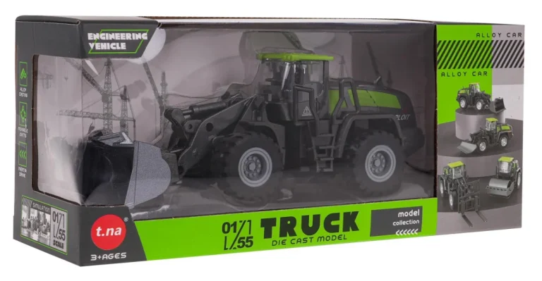 Metalni Traktor S Plugom Crno Zeleni 3+ 6