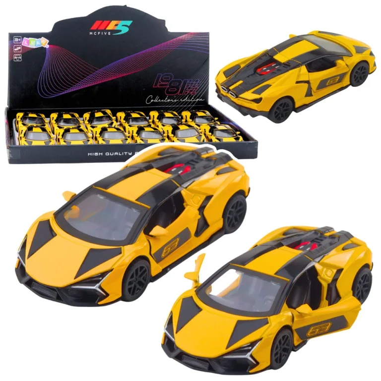 Metalni Trkaći Automobil, Povlačenje, žuti, 1:32 1