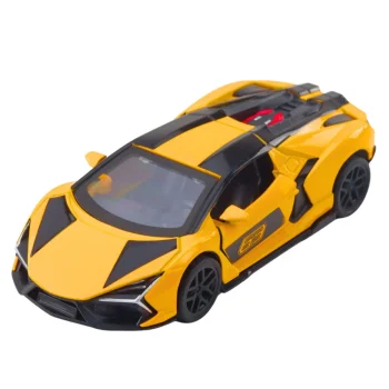 Metalni Trkaći Automobil, Povlačenje, žuti, 1:32 2