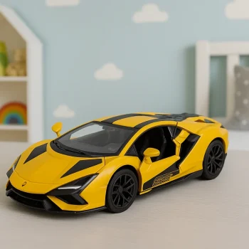 Metalni Trkaći Automobil, Povlačenje, žuti, 1:32 4