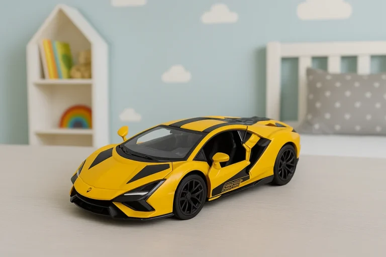 Metalni Trkaći Automobil, Povlačenje, žuti, 1:32 4