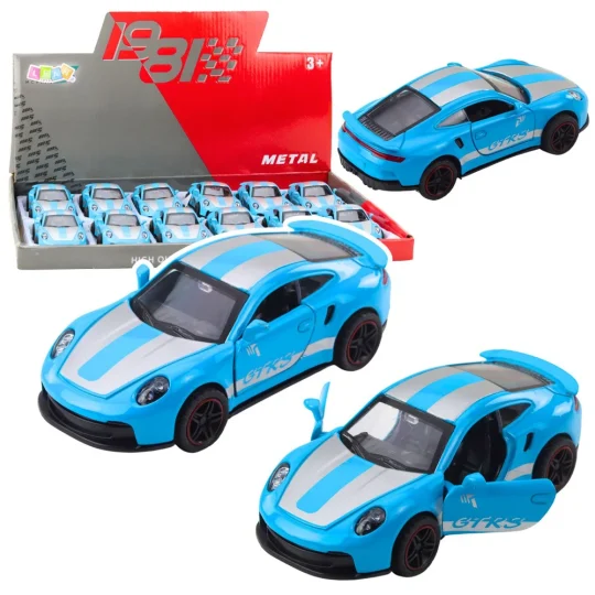 Metalni Trkaći Automobil S Otvarajućim Vratima Plavi Gtrs 1:43 1